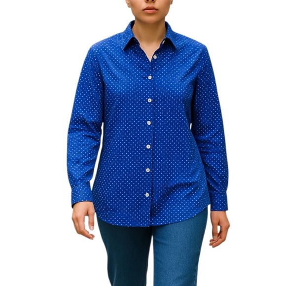 Ralph Lauren Long Sleeve Polka Dot Top - Picture 1 of 9